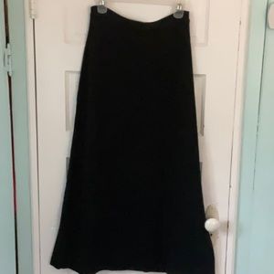 Dialogue Black A-line Jersey Knit Skirt NWT M